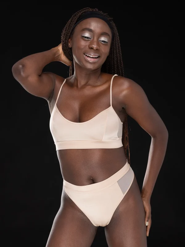 Home Lingerie 27 Asummetria Bra Beige EDM 05